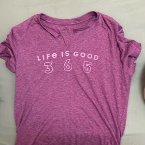 Life Is Good Purple Short Sleeve Tee